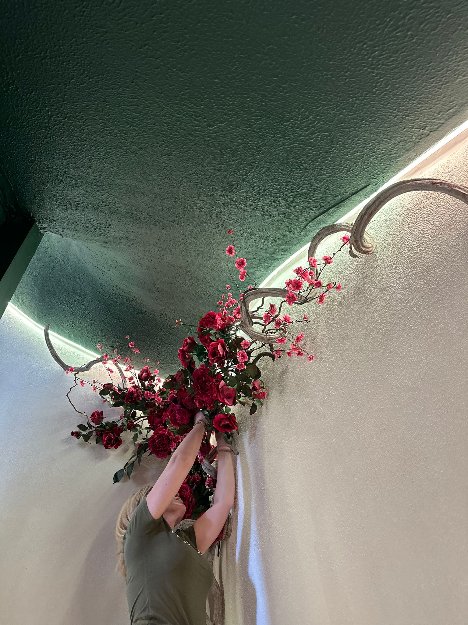 Everlasting Red Rose on wall