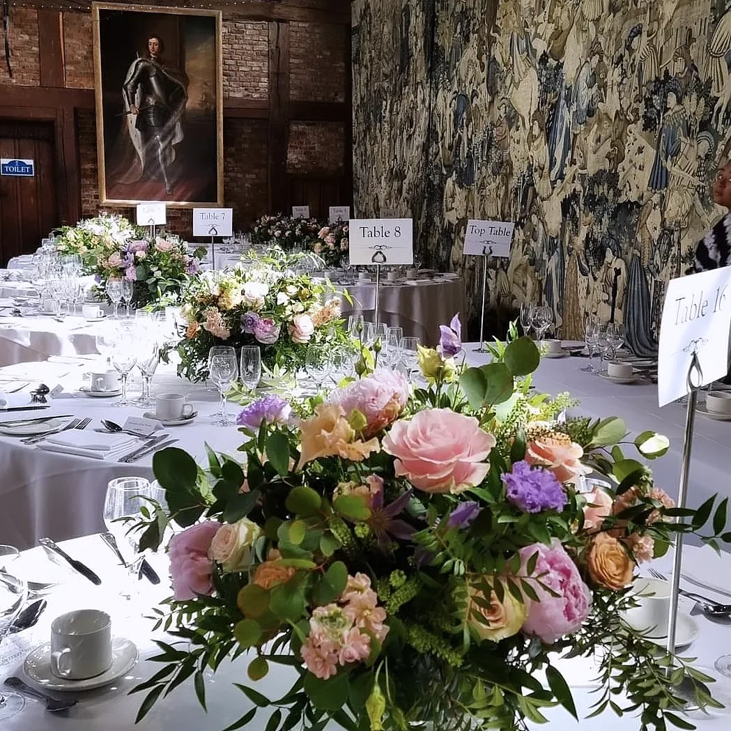 flower Wedding arrangement on table