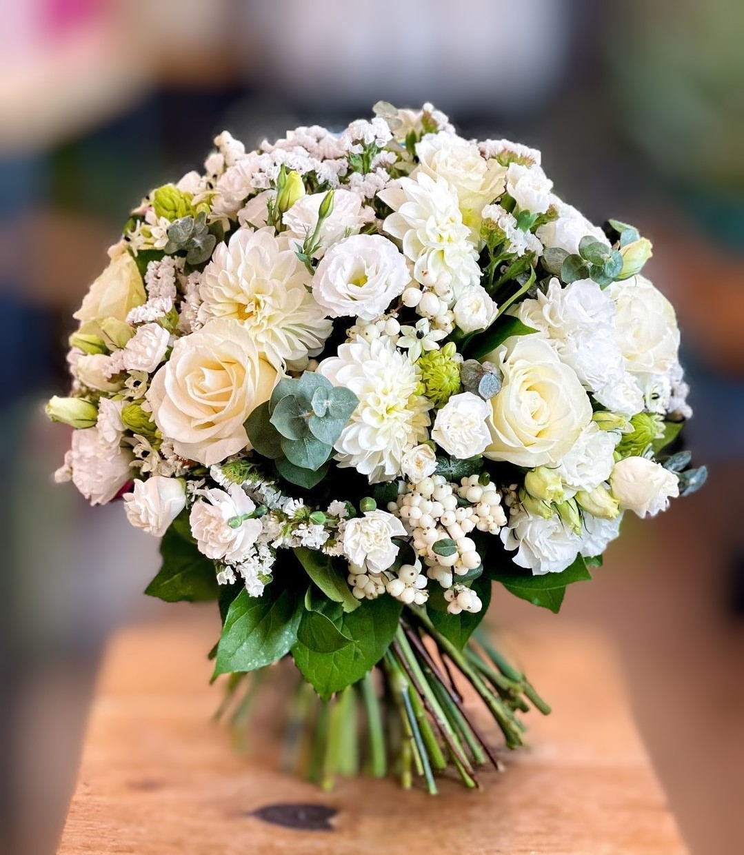 white rose flower bouquet