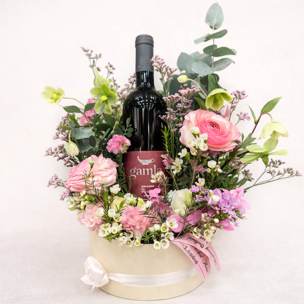 Pesach Floral & Wine Hatbox